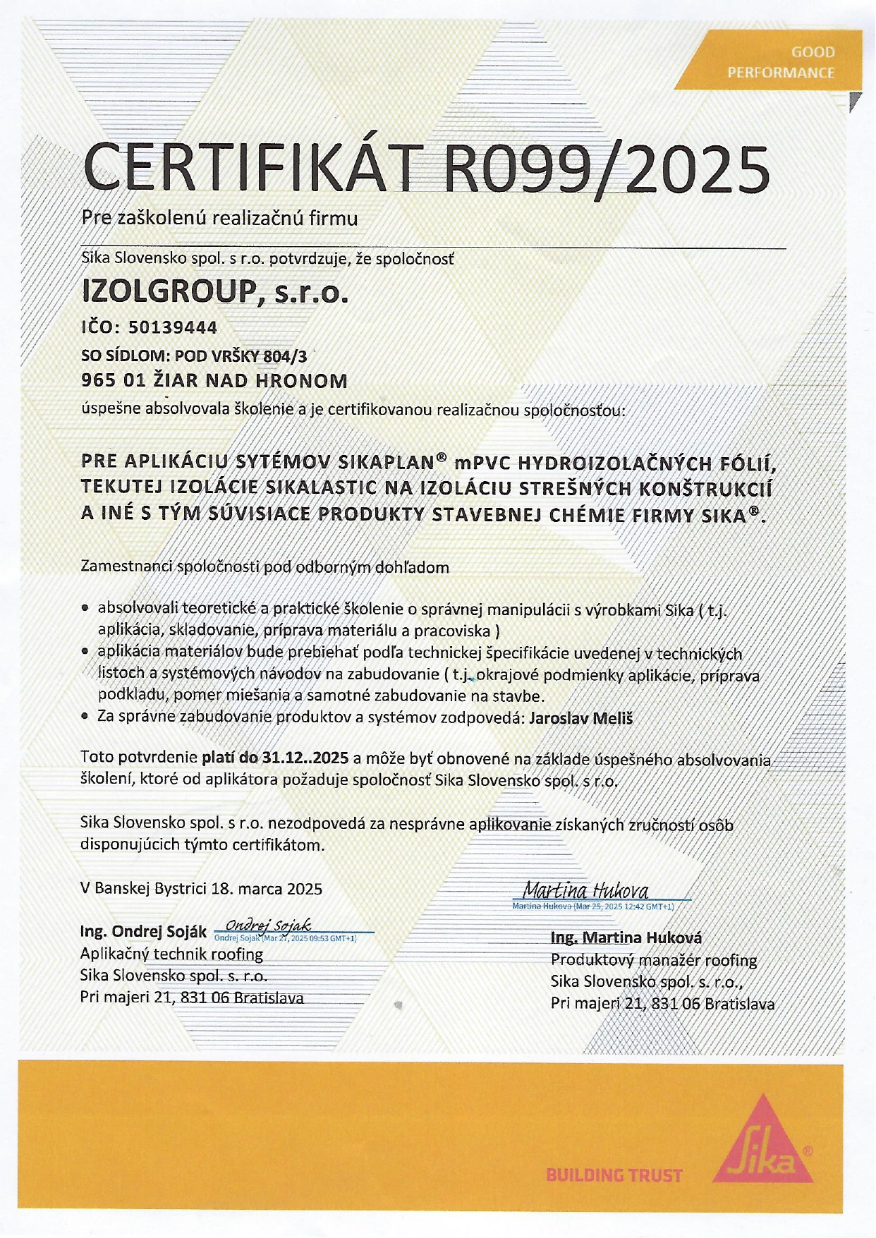 Certifikát